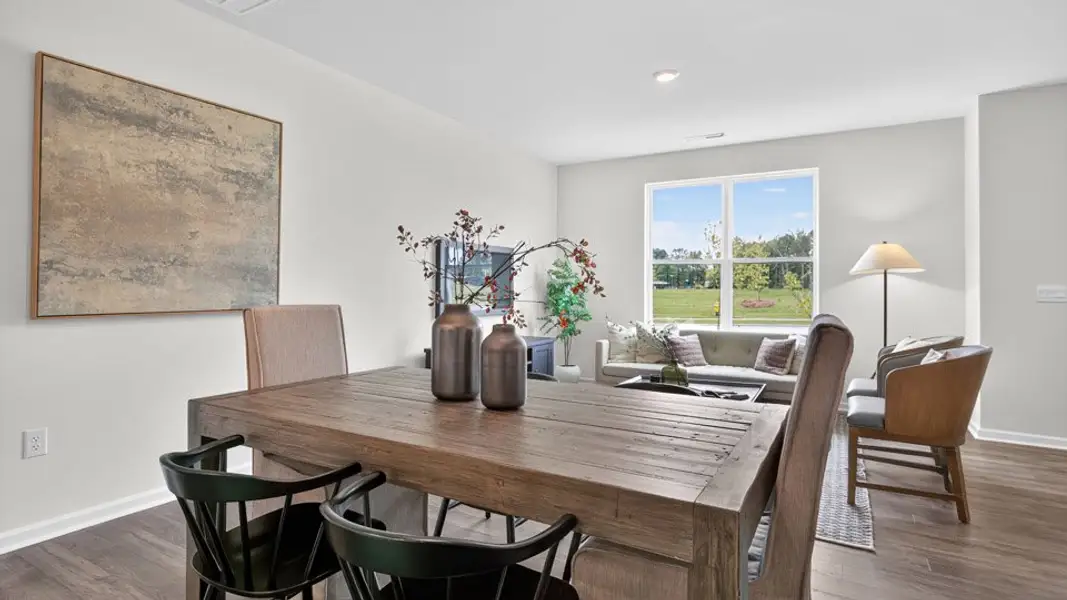 Furnished interior view inside a new home in The Townes at Anderson Farm, Wendell (Image 8).