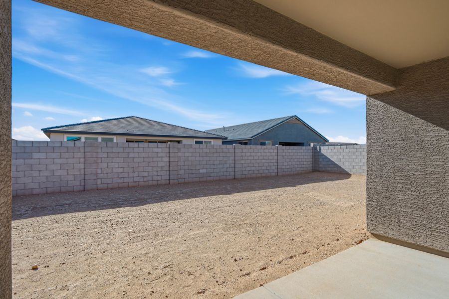 Exterior details and patio area of a home in Marbella at Windrose, Waddell (Image 3). Exterior details and patio area of a home in Marbella at Windrose, Waddell (Image 3).