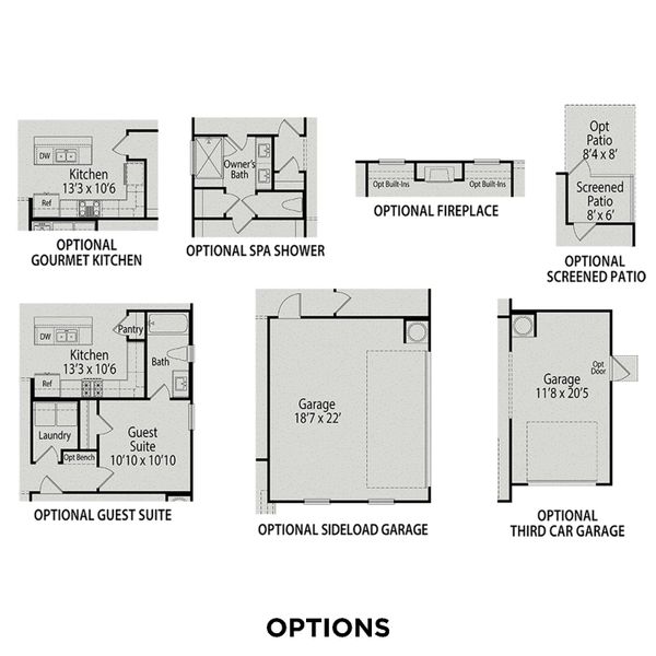 2D floor plan layout for the The Daphne C by Davidson Homes LLC in Wendell Ridge, Wendell, NC (Image 6). 2D floor plan layout for the The Daphne C by Davidson Homes LLC in Wendell Ridge, Wendell, NC (Image 6).