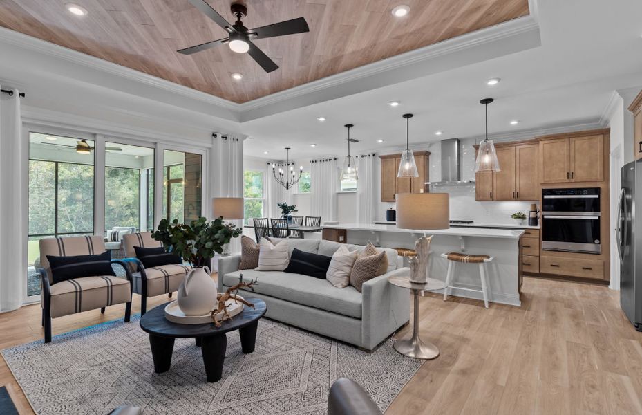 Furnished interior view inside a new home in Del Webb Wilmington at Mallory Creek, Leland (Image 14).