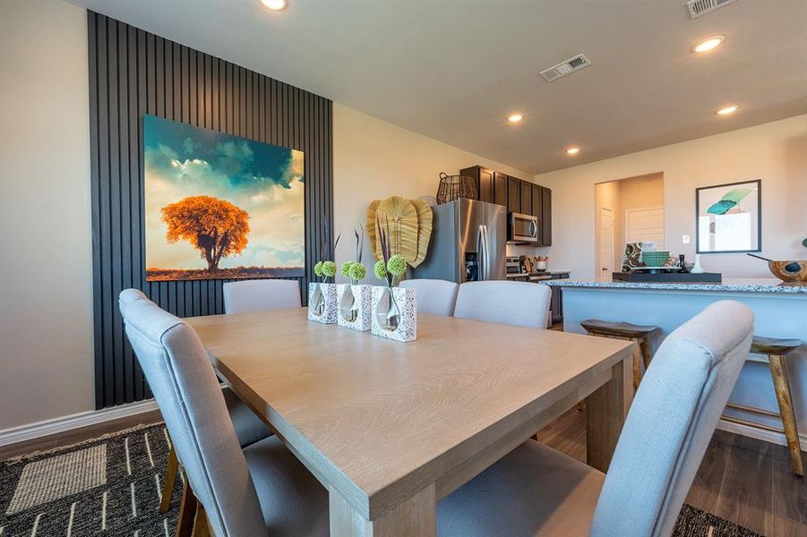 Furnished interior view inside a new home in Retreat at Fossil Creek, Fort Worth (Image 15).