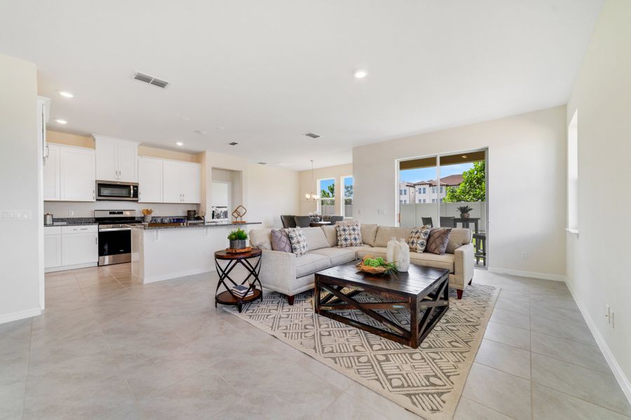 Representative furnished interior of a home built from the Cambridge by Beazer Homes in Estates at Lake Jesup, Sanford (Image 12). Representative furnished interior of a home built from the Cambridge by Beazer Homes in Estates at Lake Jesup, Sanford (Image 12).