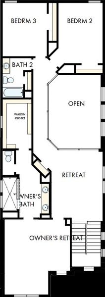 2D floor plan layout of this home in Jubilee - Cottages Row Collection, Hockley, TX (Image 6). 2D floor plan layout of this home in Jubilee - Cottages Row Collection, Hockley, TX (Image 6).