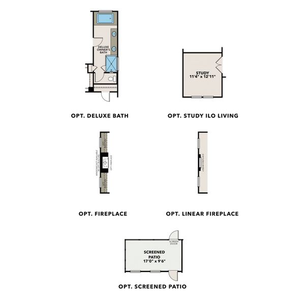 2D floor plan layout for the The Glenwood D by Davidson Homes LLC in Kelly Preserve, Loganville, GA (Image 3).
