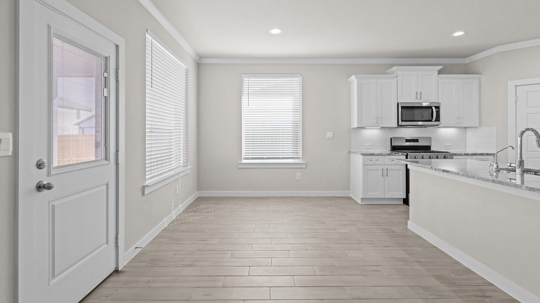 Representative furnished interior of a home built from the LAKEMONT by D.R. Horton in Northwest Passage, Midland (Image 8). Representative furnished interior of a home built from the LAKEMONT by D.R. Horton in Northwest Passage, Midland (Image 8).