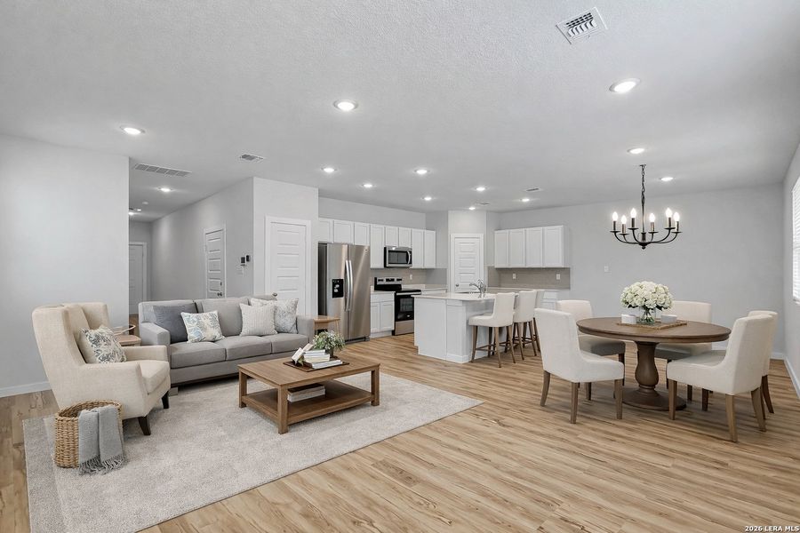 Furnished interior view inside a new home in Bear Creek, San Antonio (Image 11).