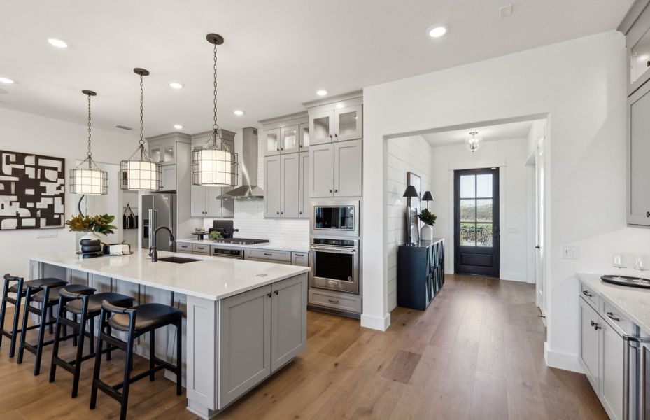 Welcoming entry into spacious kitchen and living areas