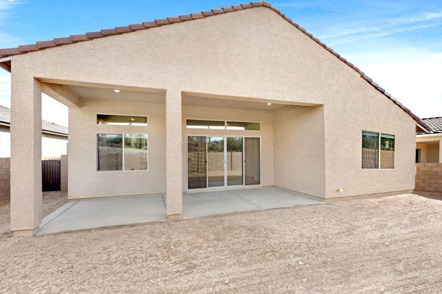 Exterior details and patio area of a home in Saguaro Reserve II, Marana (Image 2).