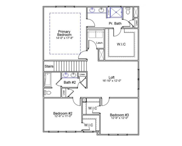 2D floor plan layout of this home in Piper Creek, Newton, NC (Image 4).