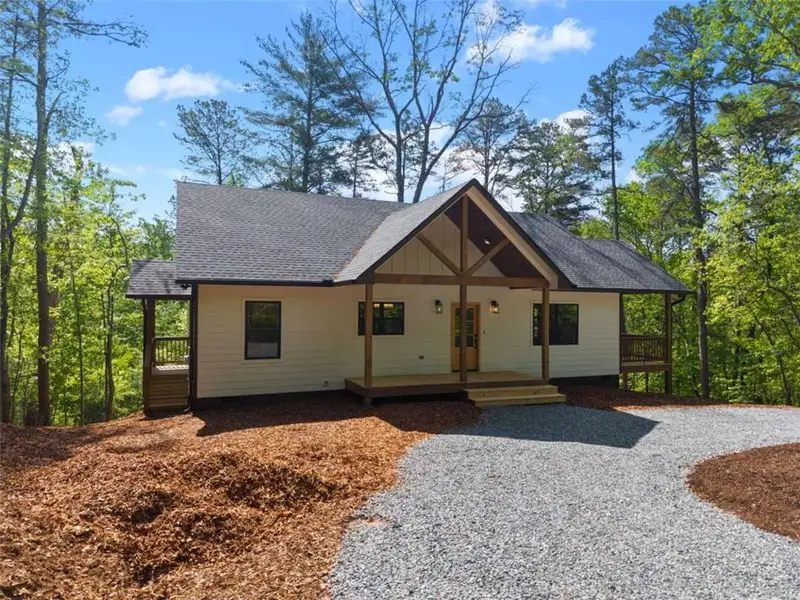 Exterior details and patio area of a home in , Ellijay (Image 3).