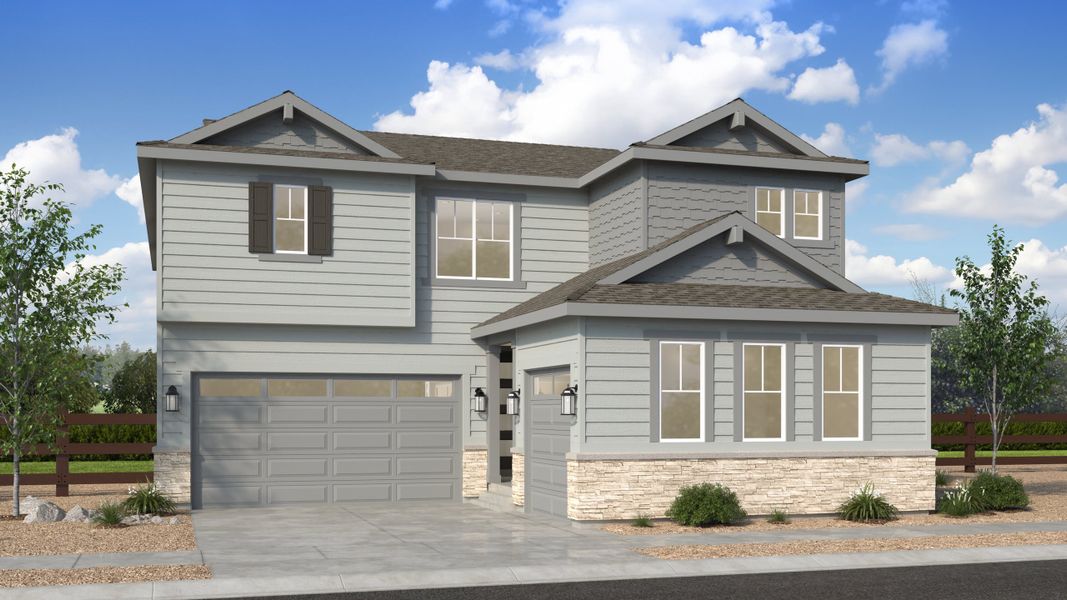 Representative exterior photo of a completed home built from the Roxborough by Taylor Morrison in Parterre, Thornton, CO (Image 2). Representative exterior photo of a completed home built from the Roxborough by Taylor Morrison in Parterre, Thornton, CO (Image 2).