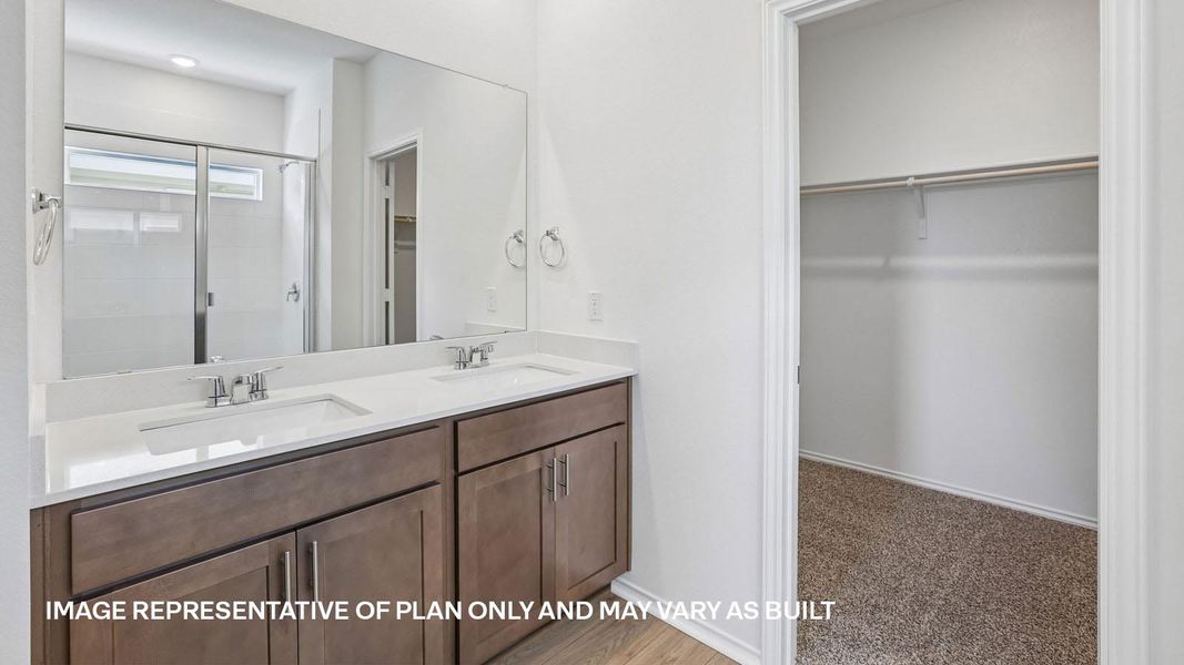 Representative furnished interior of a home built from the The Kendall by D.R. Horton in Valverde, Bastrop (Image 12).