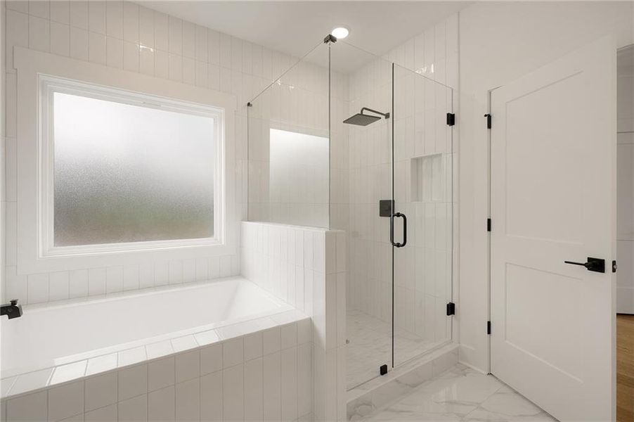 Furnished interior view inside a new home in , White (Image 8).