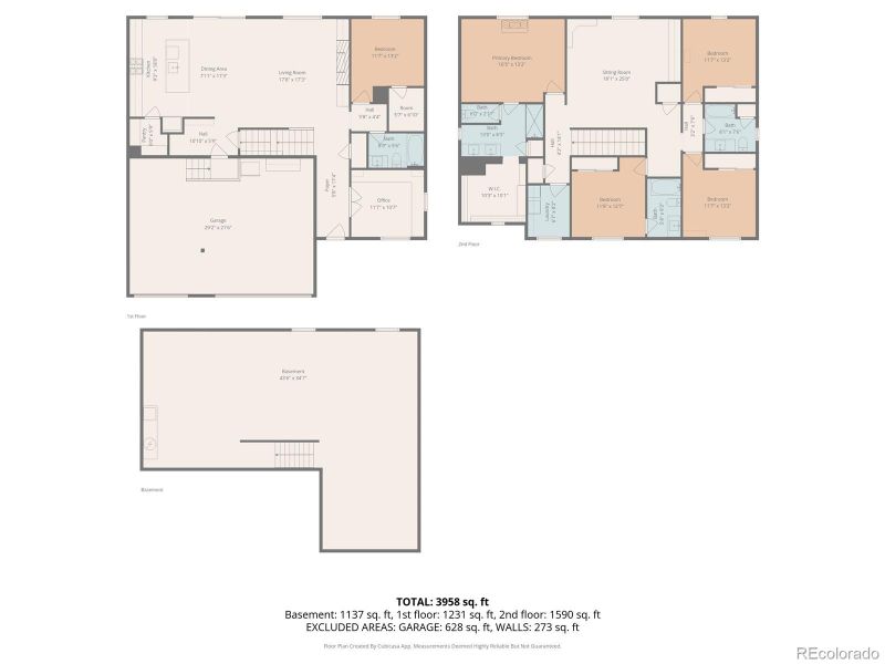 2D floor plan layout of this home in Poudre Heights: The Alpine Collection, Windsor, CO (Image 5).