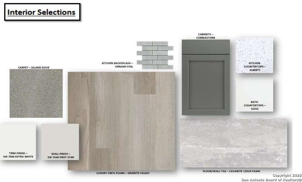 Sample of building materials used in homes in Davis Ranch, San Antonio (Image 4). Sample of building materials used in homes in Davis Ranch, San Antonio (Image 4).