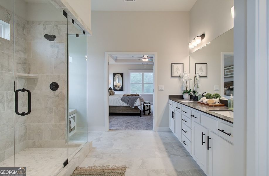 Furnished interior view inside a new home in Rosewood Lake Estates, Hoschton (Image 51).