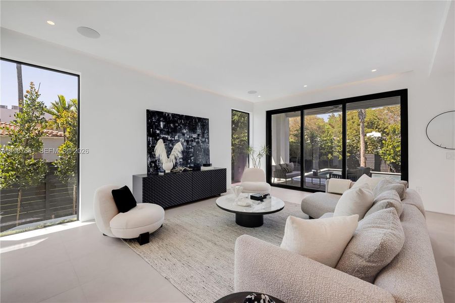 Furnished interior view inside a new home in , Miami (Image 9).