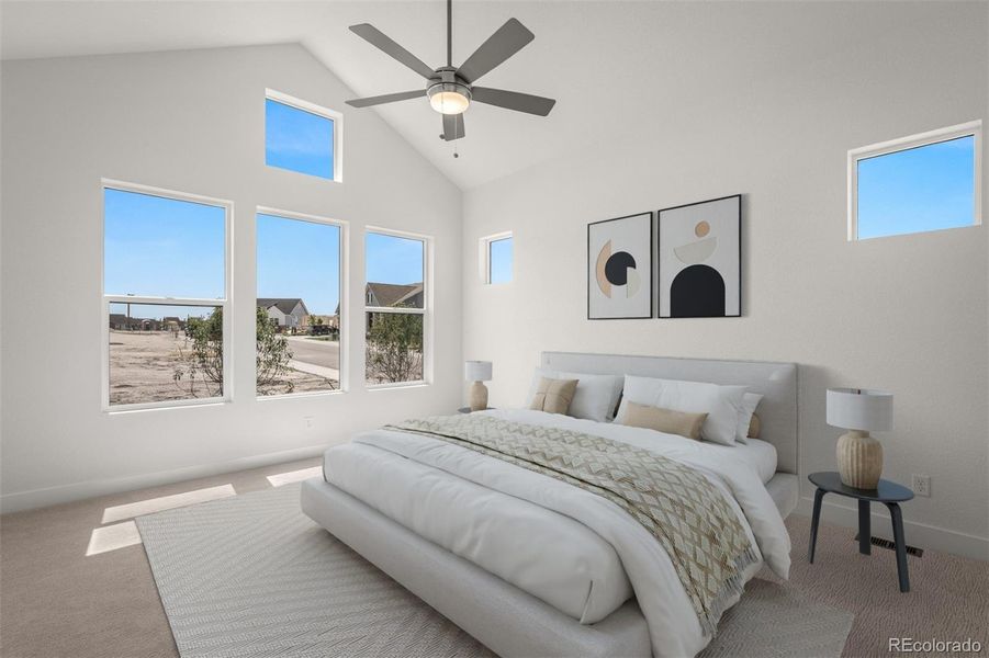 Furnished interior view inside a new home in Cloverleaf - Pinnacle Collection, Monument (Image 14).