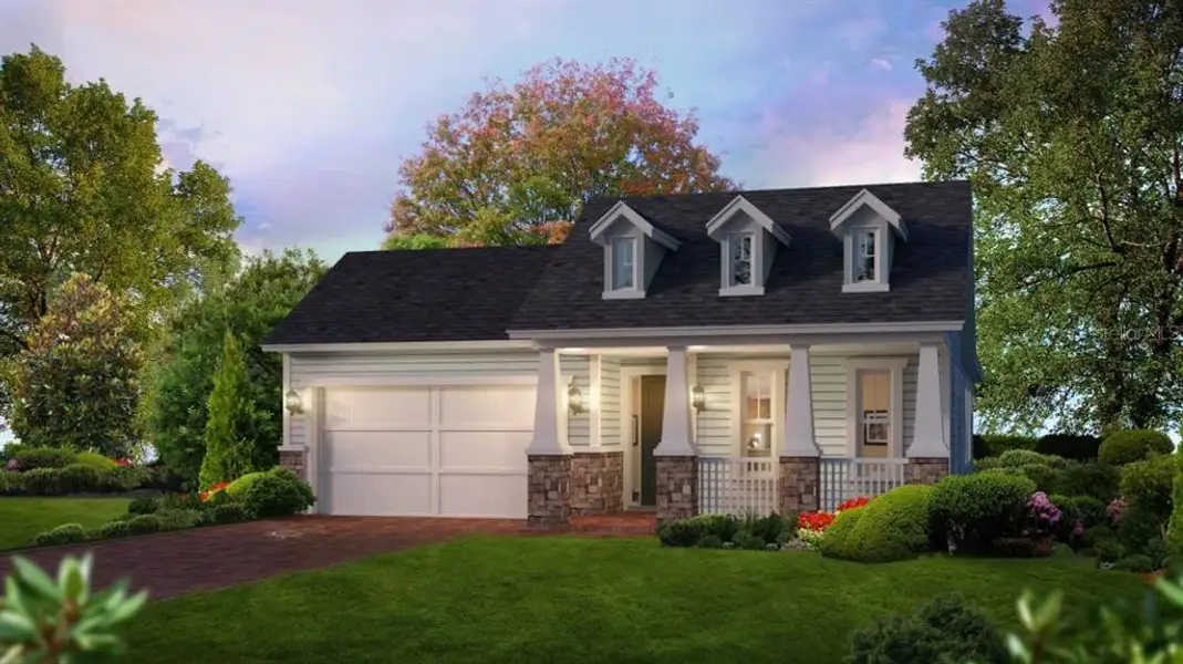 Front exterior of a new home in Oakmont, Gainesville, FL, highlighting curb appeal (Image 1). Front exterior of a new home in Oakmont, Gainesville, FL, highlighting curb appeal (Image 1).