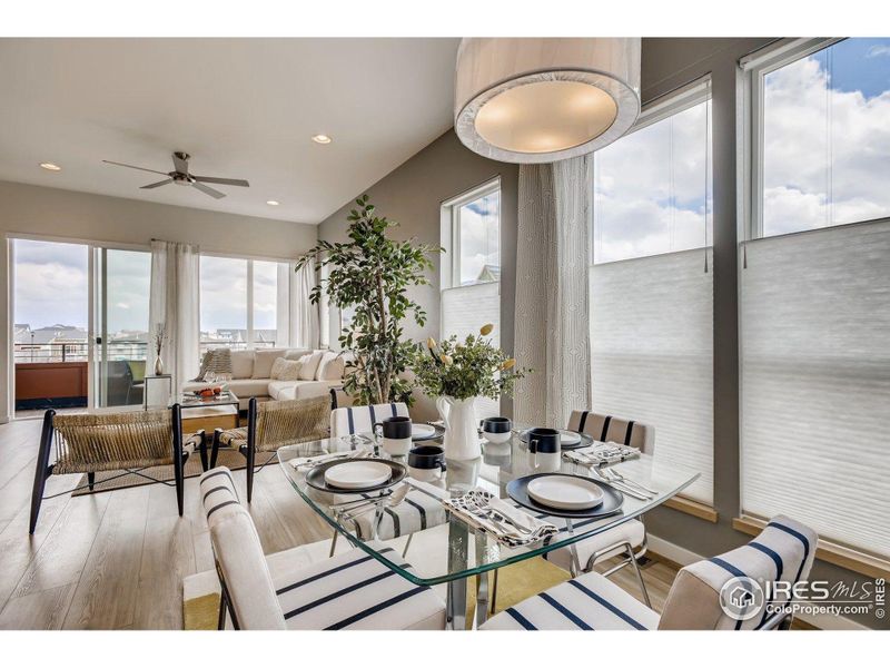 Open Floorplan. Photos are of the model home.