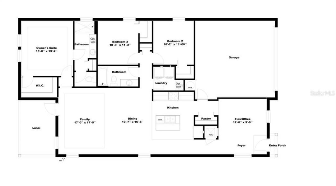 2D floor plan layout of this home in Yucatan Gardens, Orlando, FL (Image 4). 2D floor plan layout of this home in Yucatan Gardens, Orlando, FL (Image 4).