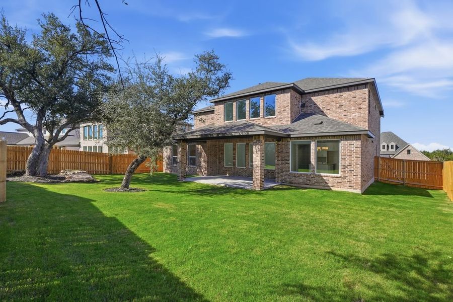 Exterior details and patio area of a home in Parkside on the River 60s, Georgetown (Image 17).