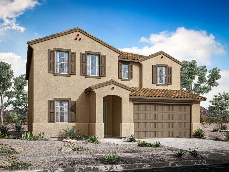 Representative exterior photo of a completed home built from the Lagoon by Mattamy Homes in White Tank Vistas, Waddell, AZ (Image 5).