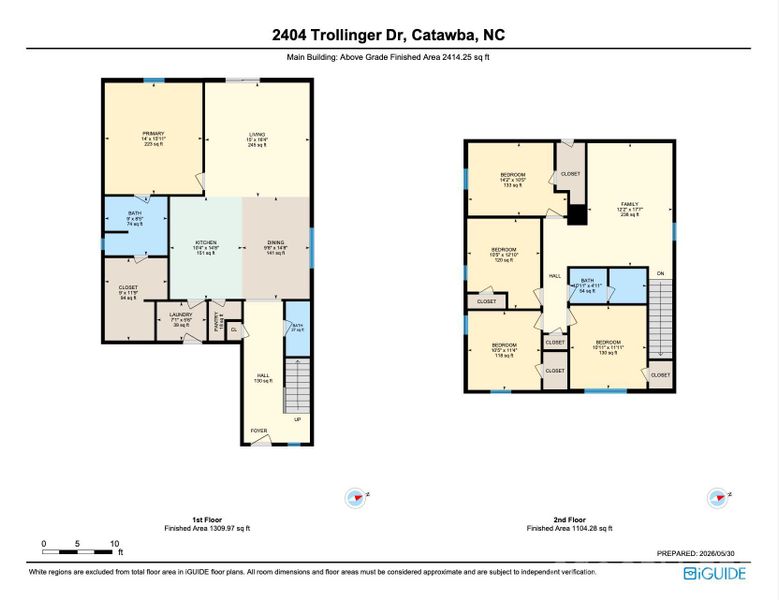 2D floor plan layout of this home in Legacy Ridge, Catawba, NC (Image 5).