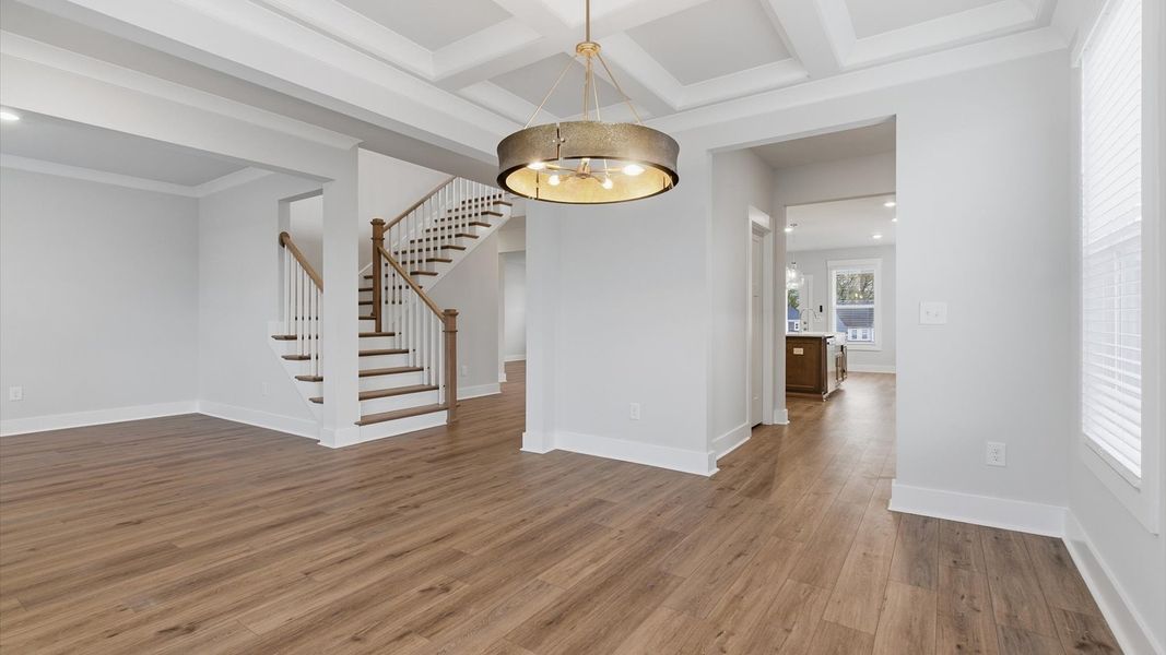 Furnished interior view inside a new home in Kayfield at Midway, Anderson (Image 7).