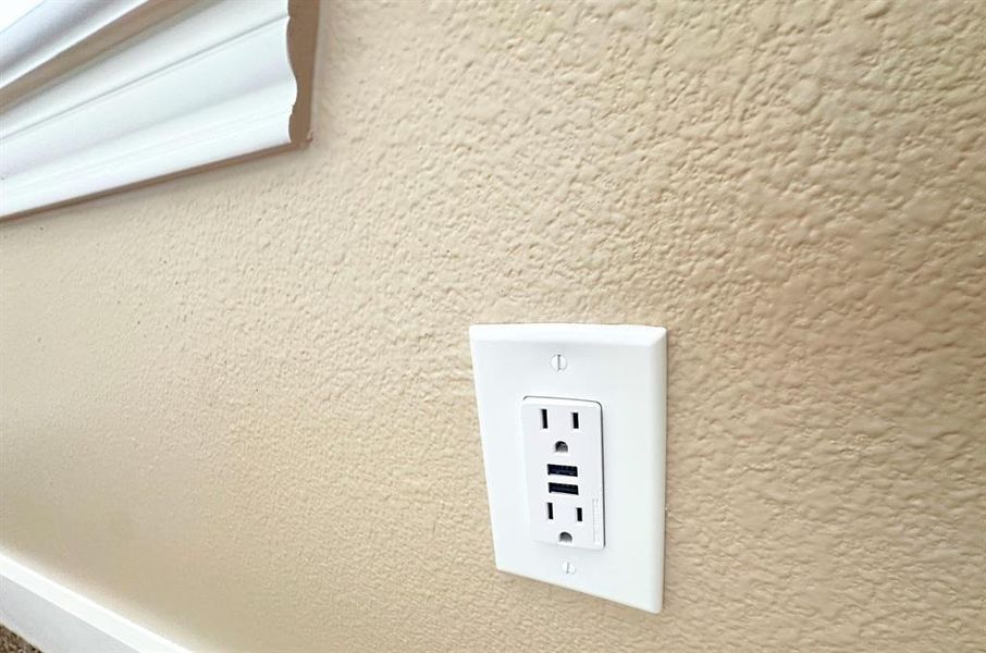 USB integrated outlets for convenience