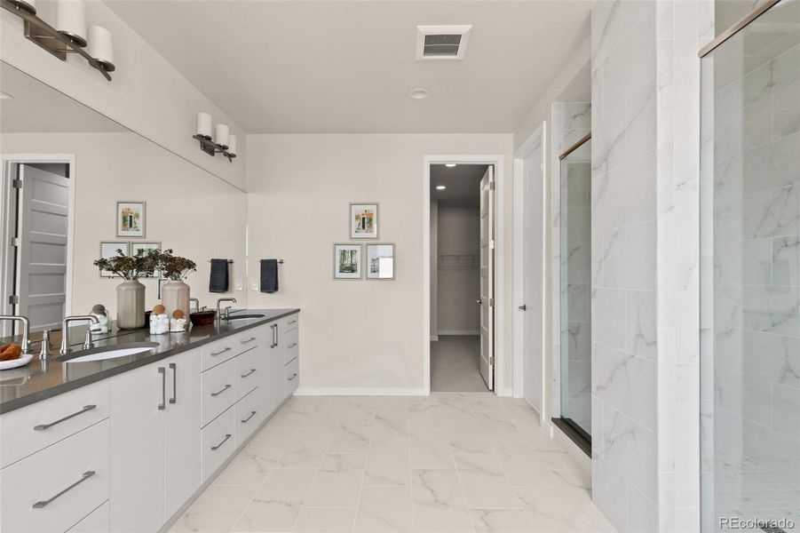 Furnished interior view inside a new home in Lyric at Ridgegate, Lone Tree (Image 4).