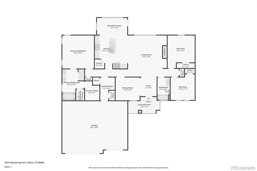 2D floor plan layout of this home in , Pueblo West, CO (Image 3).