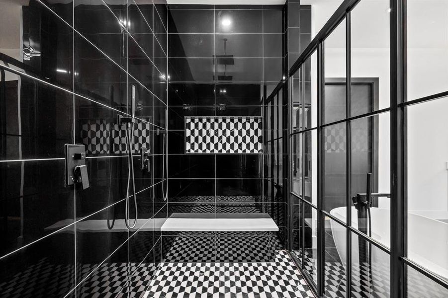 Full bathroom featuring walk in shower