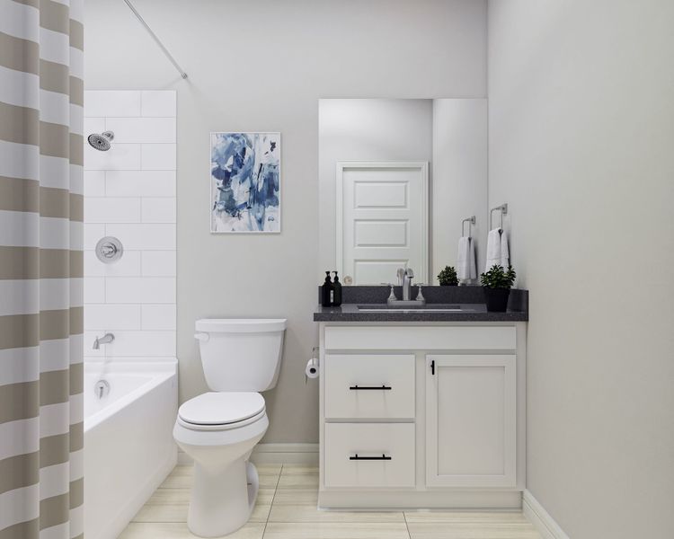 Furnished interior view inside a new home in Woodson’s Reserve, Spring (Image 13).