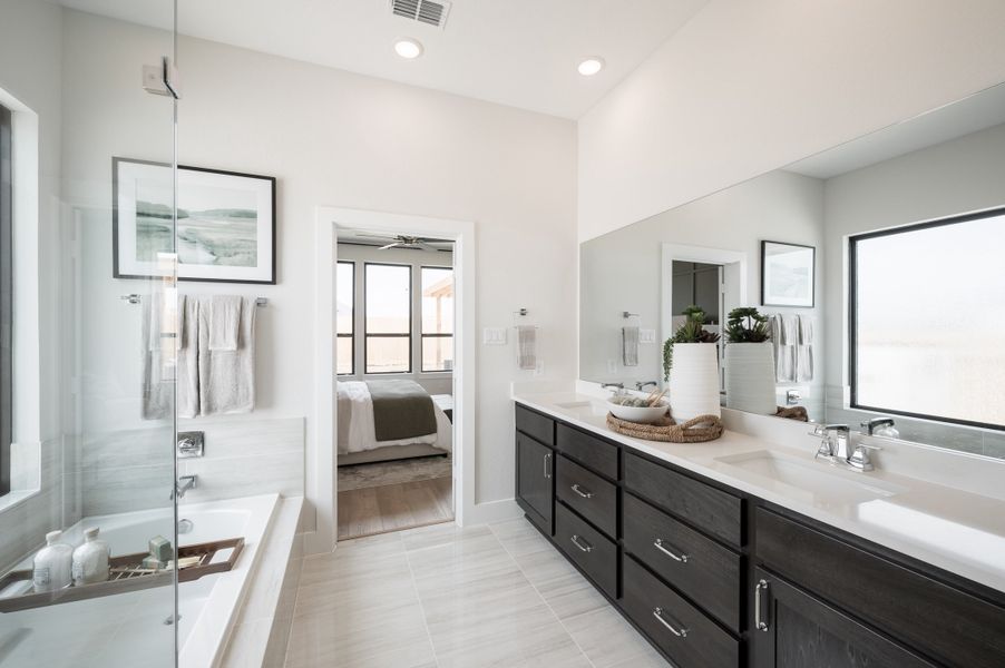 Representative furnished interior of a home built from the Goldeneye by Tri Pointe Homes in Jubilee 50′, Hockley (Image 48).