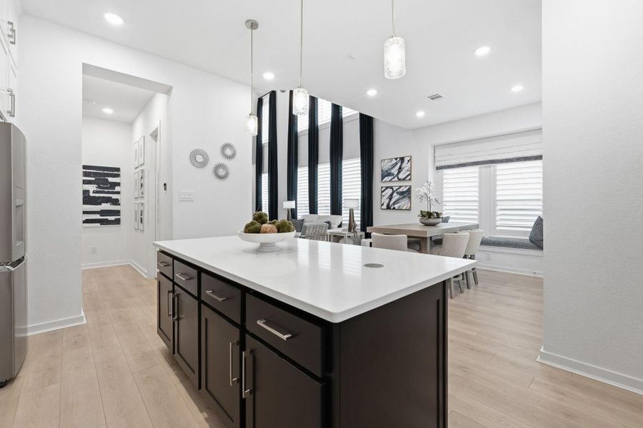 Furnished interior view inside a new home in Bridgeland Central, Cypress (Image 6).