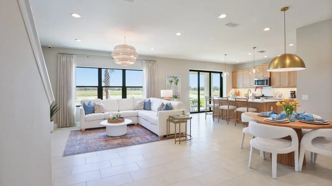 Furnished interior view inside a new home in Palm Grove, Lakewood Ranch (Image 4). Furnished interior view inside a new home in Palm Grove, Lakewood Ranch (Image 4).
