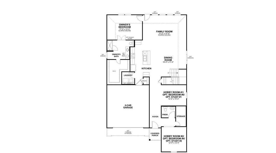 2D floor plan layout of this home in Carillon, Manor, TX (Image 2).