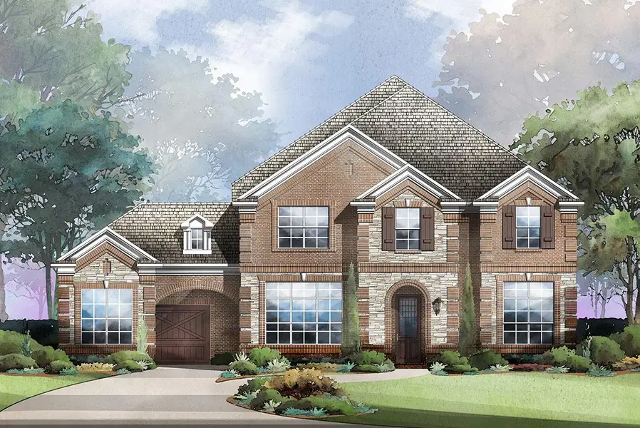 Representative exterior photo of a completed home built from the Grand Silverleaf by Grand Homes in Grand Oaks, Celina, TX (Image 29).