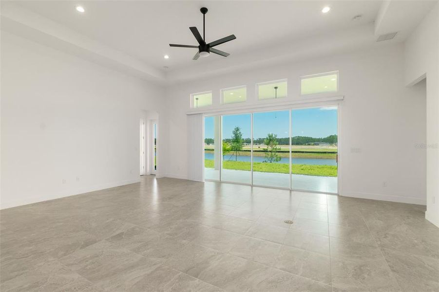 Family Living Room w/Sliders to Lanai