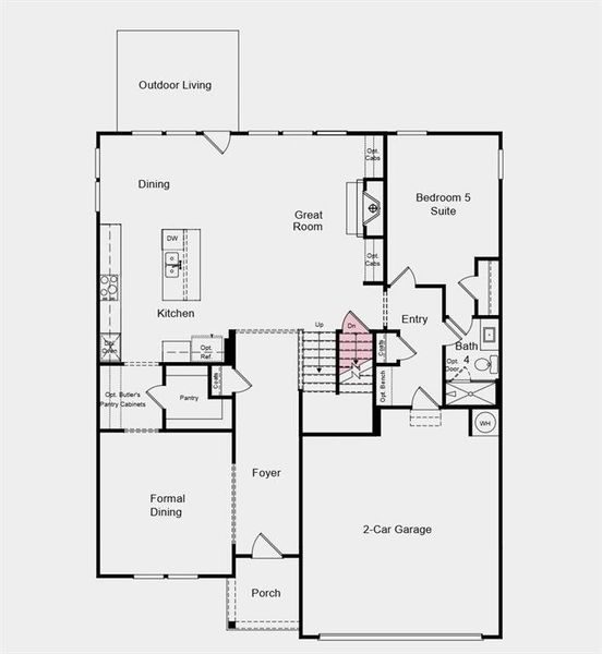 2D floor plan layout of this home in Bailey Fence, Dacula, GA (Image 5).