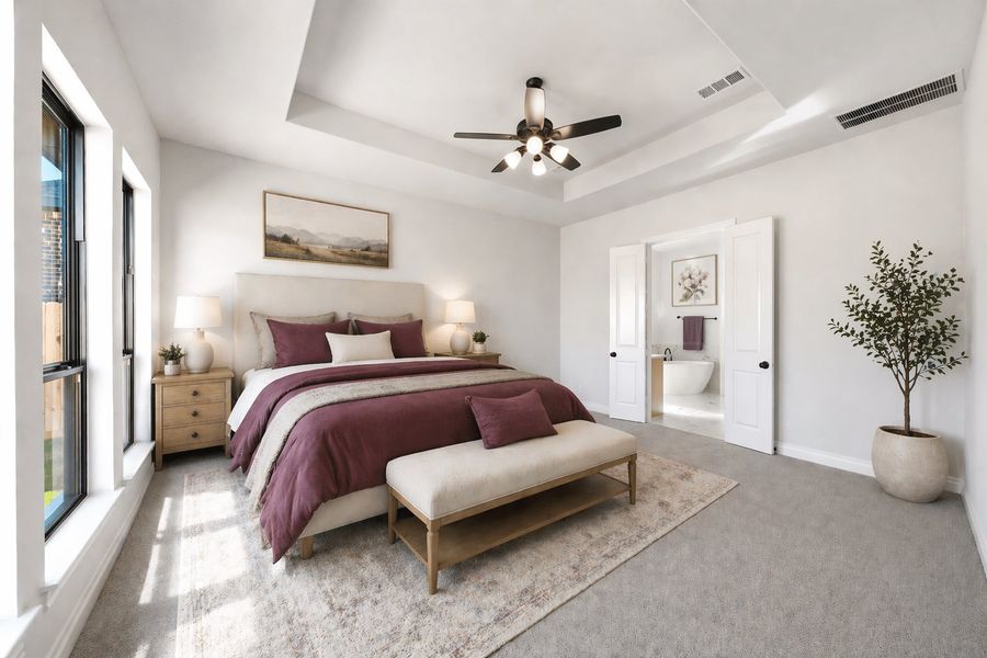 Furnished interior view inside a new home in The Highlands 55′, Porter (Image 10).