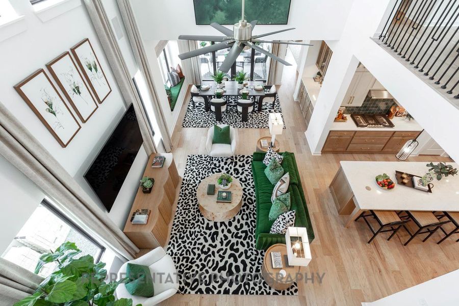 Furnished interior view inside a new home in Pomona: 42ft. lots, Manvel (Image 15).