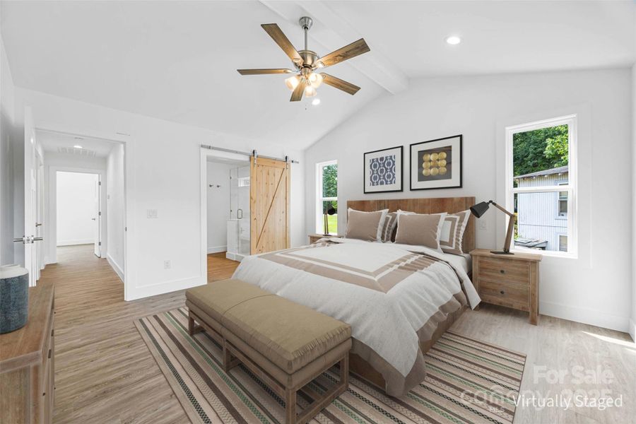 Staged Primary bedroom