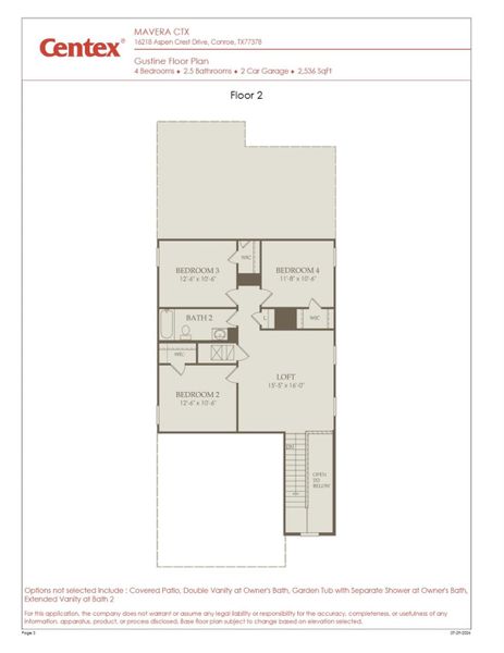 2D floor plan layout of this home in Mavera, Conroe, TX (Image 3). 2D floor plan layout of this home in Mavera, Conroe, TX (Image 3).
