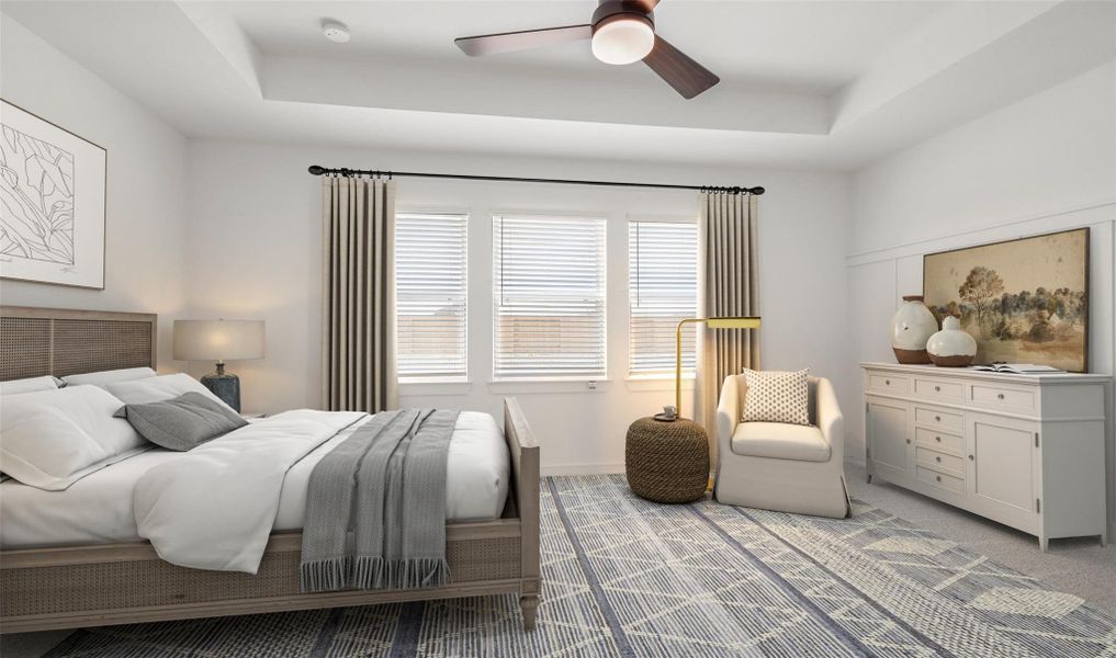 Spacious primary bedroom (*Photo not of actual home and used for illustration purposes only.)