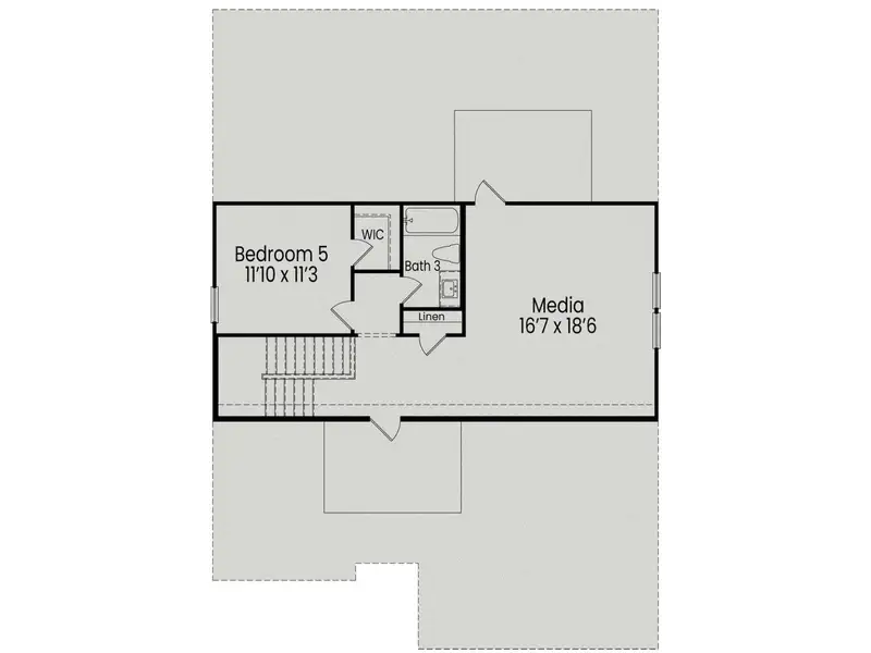 2D floor plan layout for the The Aspen by Davidson Homes LLC in Sage on North Main, Wake Forest, NC (Image 6). 2D floor plan layout for the The Aspen by Davidson Homes LLC in Sage on North Main, Wake Forest, NC (Image 6).