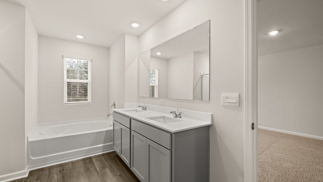 Representative furnished interior of a home built from the Hayden by D.R. Horton in Locust Grove Station - Cedar Ridge, Locust Grove (Image 10).