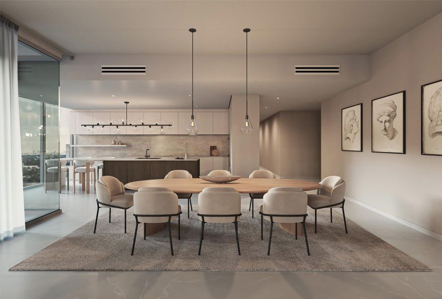 Furnished interior view inside a new home in The Terraces, Fort Lauderdale (Image 4).