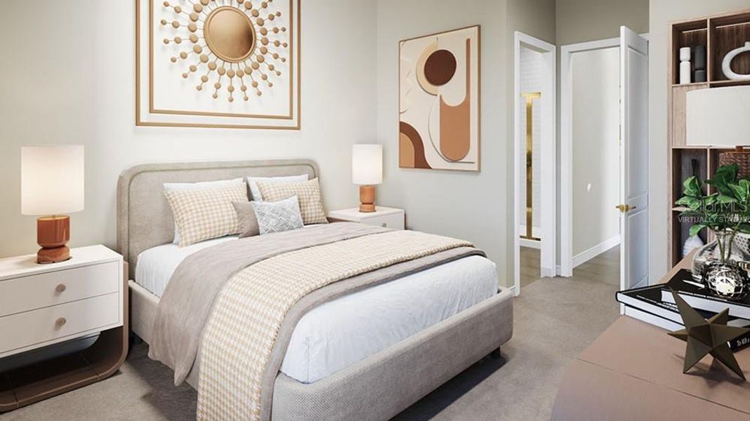 Furnished interior view inside a new home in Esplanade at Starling, Punta Gorda (Image 8).